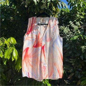 forte forte silk watercolor floral top